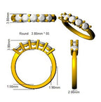 18ct Yellow Gold Round Lab Grown Diamond Ring 3