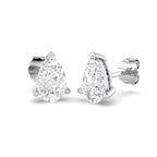 9ct White Gold Pear Lab Grown Diamond Earrings 1