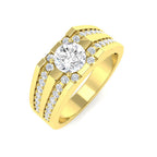 9ct Yellow Gold Round Lab Grown Diamond Ring 1