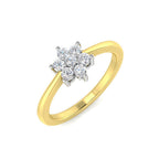 9ct Yellow Gold Round Lab Grown Diamond Ring 1