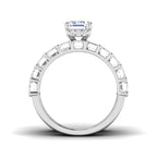9ct White Gold Emerald Cut Lab Grown Diamond Ring 2