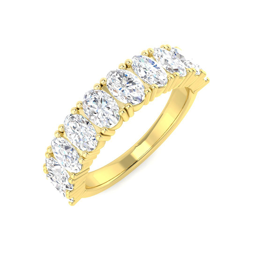 18ct Yellow Gold Oval Lab Grown Diamond Ring 1