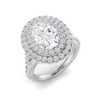 Platinum Oval Lab Grown Diamond Ring 1