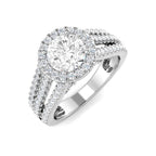 9ct White Gold Round Lab Grown Diamond Ring 1