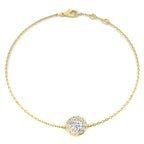 9ct Yellow Gold Round Lab Grown Diamond Bracelet 1