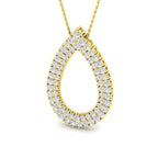 9ct Yellow Gold Round Lab Grown Diamond Pendant 1