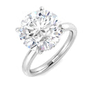 9ct White Gold Round Lab Grown Diamond Ring 1