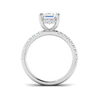 9ct White Gold Emerald Cut Lab Grown Diamond Ring 2