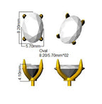 9ct White Gold Oval Lab Grown Diamond Earrings 2