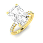 9ct Yellow Gold Radiant Lab Grown Diamond Ring 1