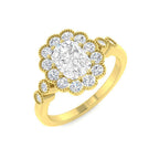 9ct Yellow Gold Cushion Cvd Old Cut Ring 1