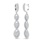 9ct White Gold Round Lab Grown Diamond Earrings 1