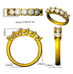 9ct Yellow Gold Round Lab Grown Diamond Ring 2