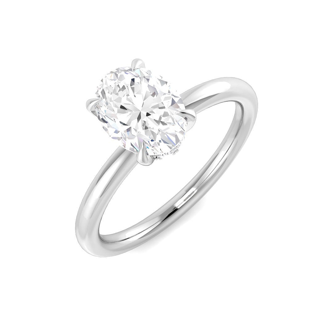 Platinum Oval Diamond Ring 1