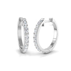 9ct White Gold Round Lab Grown Diamond Earrings 1