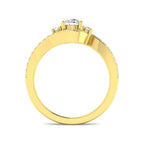 9ct Yellow Gold Round Lab Grown Diamond Ring 2