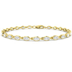 9ct Yellow Gold Marquise Lab Grown Diamond Bracelet 1