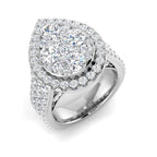 9ct White Gold Round Lab Grown Diamond Ring 1