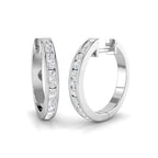 9ct White Gold Round Lab Grown Diamond Earrings 1