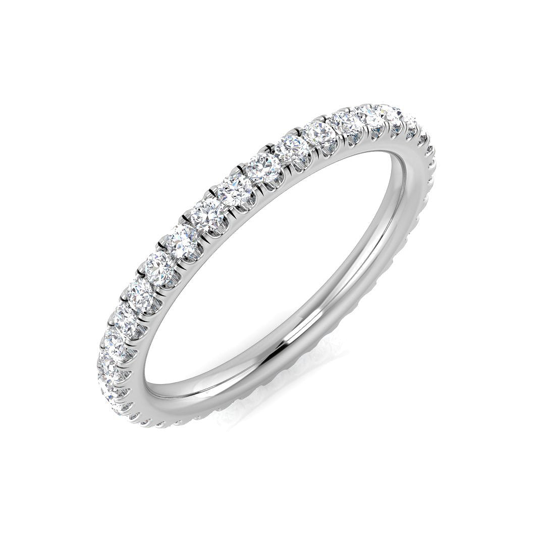 18ct White Gold Round Diamond Ring 1