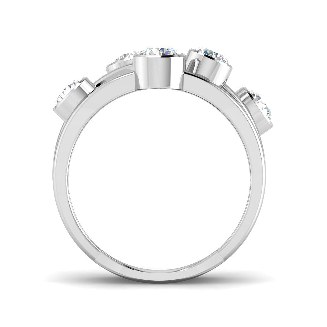 9ct White Gold Round Lab Grown Diamond Ring 2
