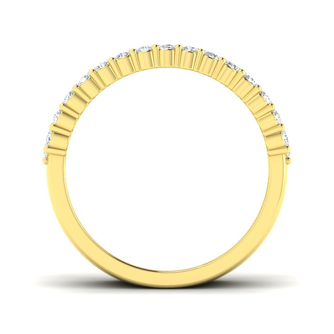 9ct Yellow Gold Round Lab Grown Diamond Ring 2