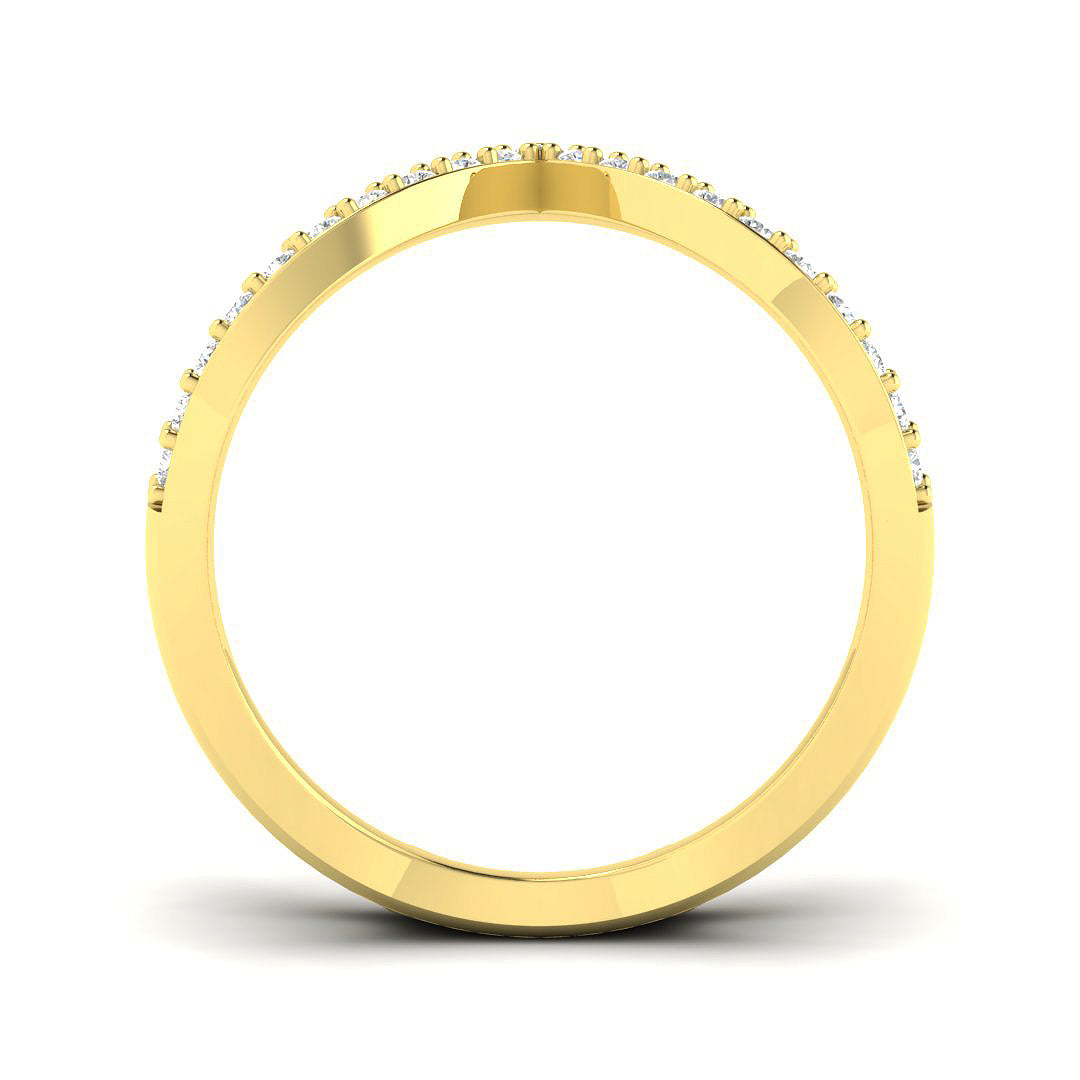9ct Yellow Gold Round Lab Grown Diamond Ring 2