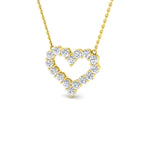 9ct Yellow Gold Round Lab Grown Diamond Pendant 1