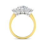 9ct Two Tone Round Cvd Old Cut Ring 2