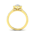 9ct Yellow Gold Cushion Lab Grown Diamond Ring 2