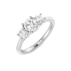 Platinum Round Lab Grown Diamond Ring 1