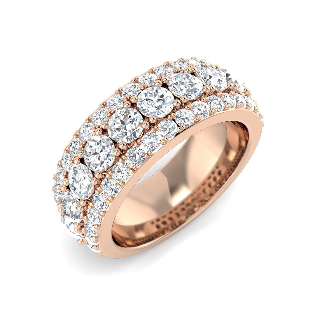 9ct Rose Gold Round Lab Grown Diamond Ring 1