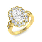 9ct Yellow Gold Cushion Cvd Old Cut Ring 1