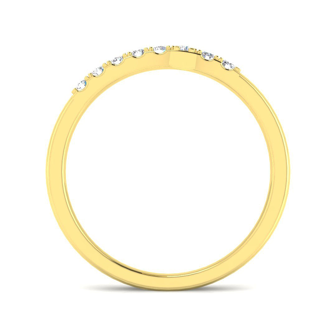 9ct Yellow Gold Round Lab Grown Diamond Ring 2