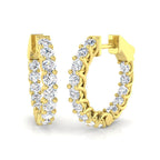 9ct Yellow Gold Round Lab Grown Diamond Earrings 1