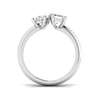 Platinum Emerald Cut and Pear Lab Grown Diamond Ring 2