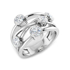 9ct White Gold Round Lab Grown Diamond Ring 1