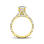9ct Yellow Gold Oval Lab Grown Diamond Ring 2