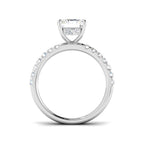9ct White Gold Emerald Cut Lab Grown Diamond Ring 2