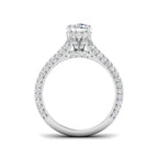 9ct White Gold Round Lab Grown Diamond Ring 2