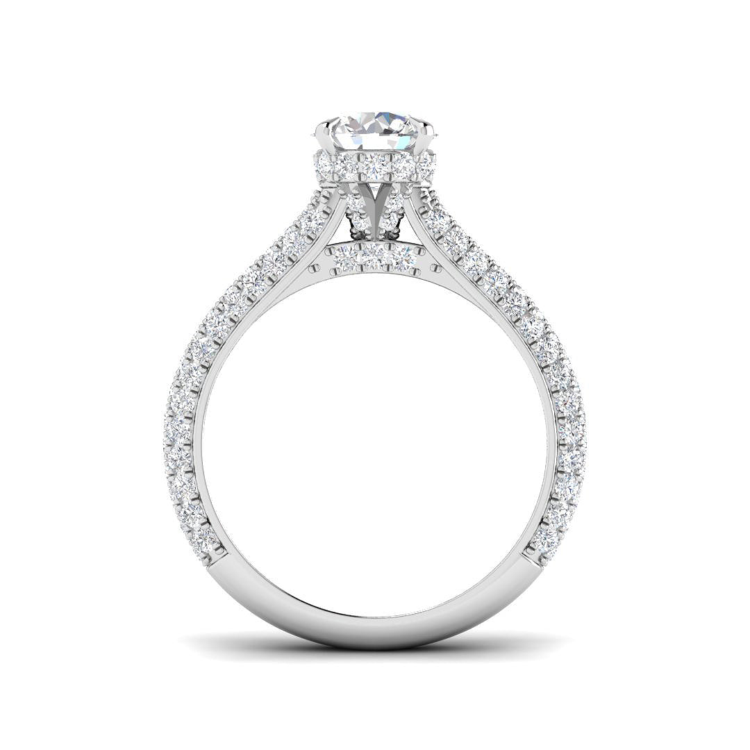 9ct White Gold Round Lab Grown Diamond Ring 2