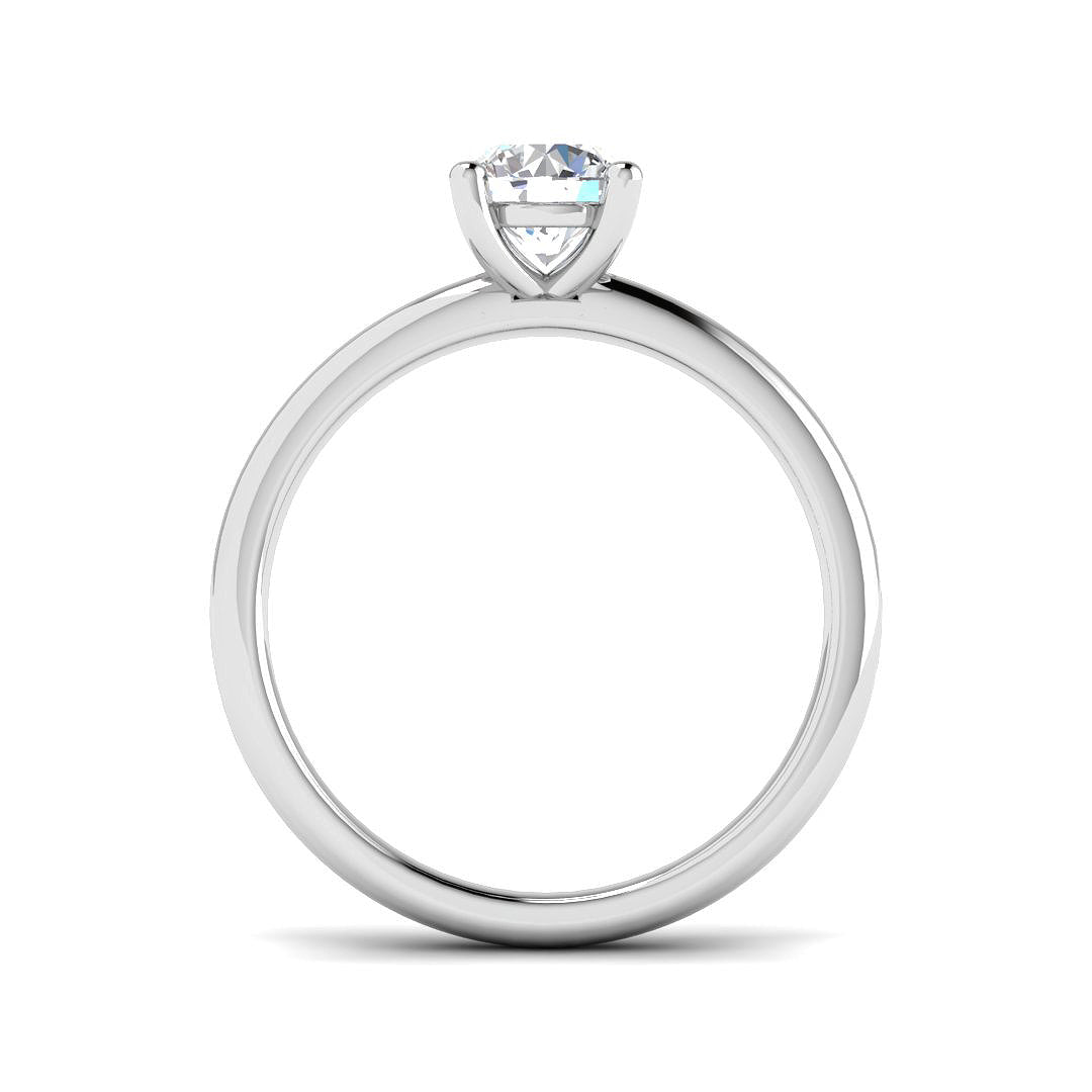Platinum Round Lab Grown Diamond Ring 2