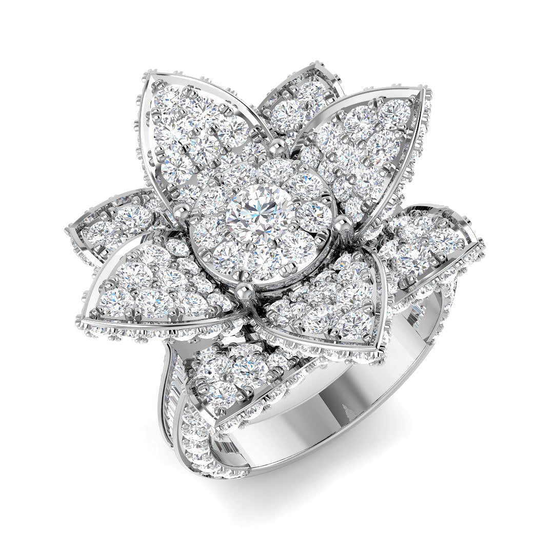 9ct White Gold Baguette Lab Grown Diamond Ring 1