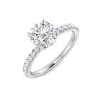 Platinum Round Lab Grown Diamond Ring 1