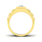 9ct Yellow Gold Round Lab Grown Diamond Ring 2