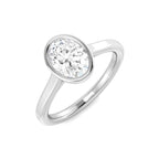 9ct White Gold Oval Lab Grown Diamond Ring 1