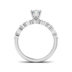 9ct White Gold Marquise Lab Grown Diamond Ring 2