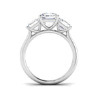 Platinum Asscher Cut Lab Grown Diamond Ring 2