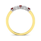 18ct Two Tone Round Ruby and Diamond Ring 2