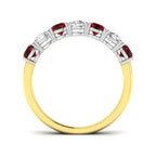 18ct Two Tone Round Ruby and Diamond Ring 2
